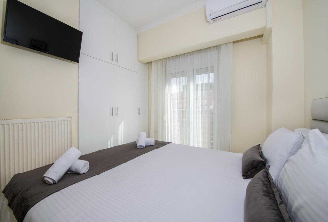 Center Manolia Dream 3 Bedroom Apartment 100M Away From The Beach 干尼亞 外观 照片
