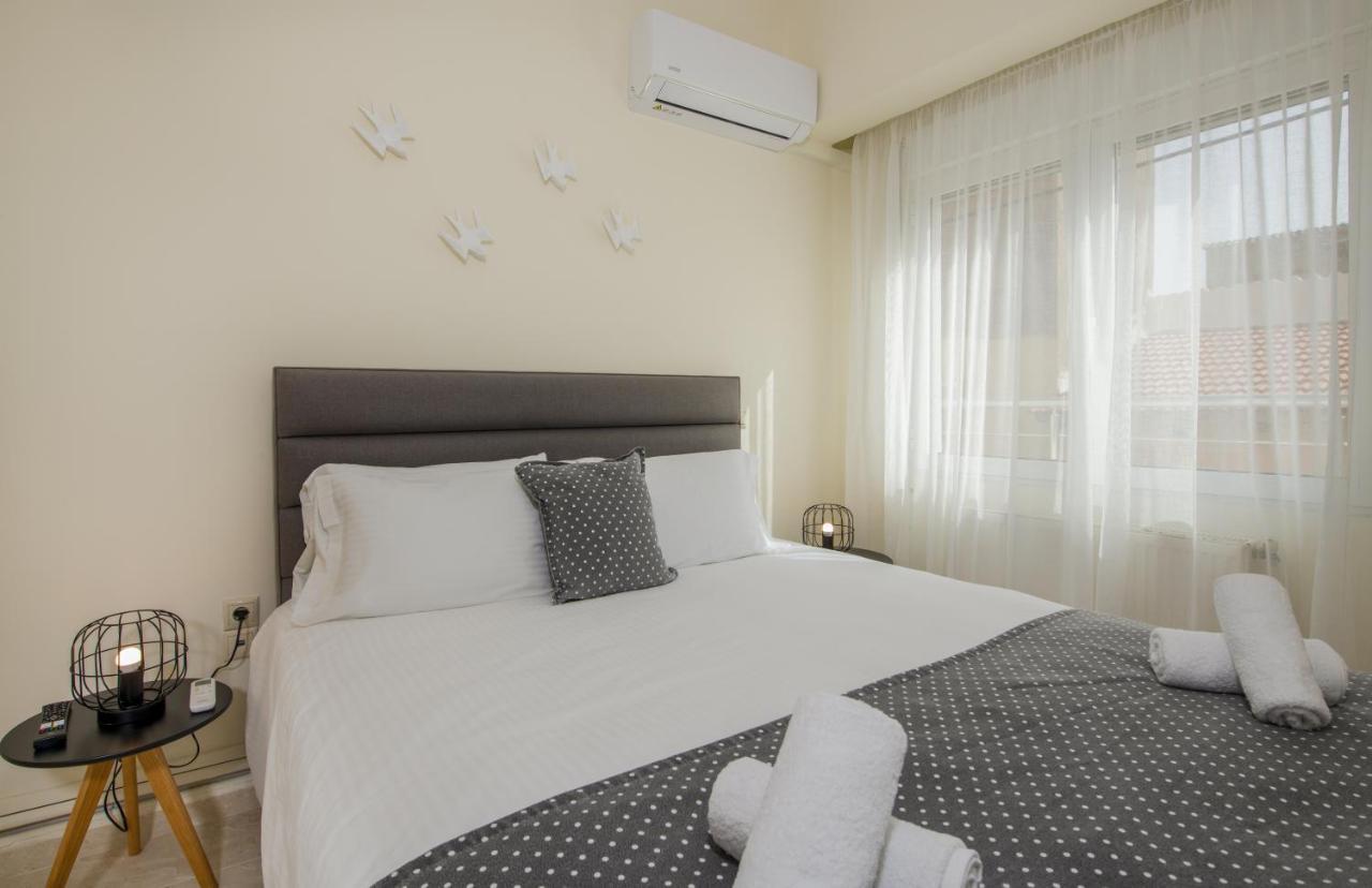 Center Manolia Dream 3 Bedroom Apartment 100M Away From The Beach 干尼亞 外观 照片