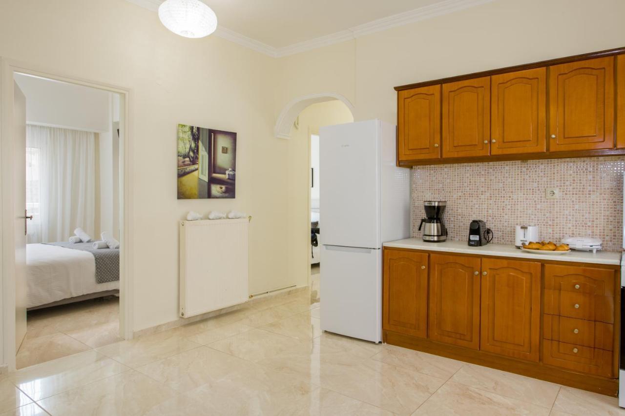 Center Manolia Dream 3 Bedroom Apartment 100M Away From The Beach 干尼亞 外观 照片